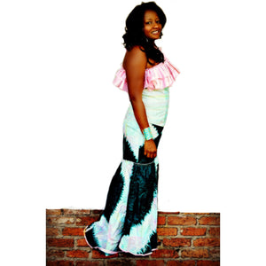 Oceaniia African Print Evening Dress - Zabba Designs African Clothing Store