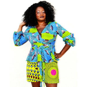 MANI African Peplum Top - Zabba Designs African Clothing Store