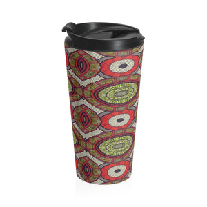 African Fashion Print Stainless Steel Travel Mug - Zabba Designs African Clothing Store