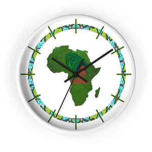Green Map Of Africa Wall clock - Zabba Designs African Clothing Store