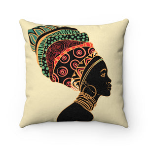 Tiffany African Print Throw Suede Square Pillow Case - Zabba Designs African Clothing Store
