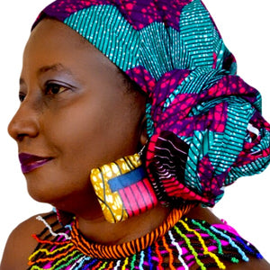 Sap African Print Cover Earring - Zabba Designs African Clothing Store