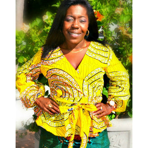 LOLA African Peplum Top - Zabba Designs African Clothing Store