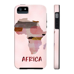 Pink Map Of Africa Cell Phone Case - Zabba Designs African Clothing Store