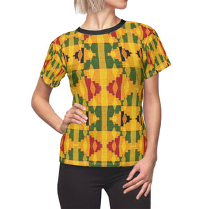 Bassa Women's African Print Polyester  Tee - Zabba Designs African Clothing Store