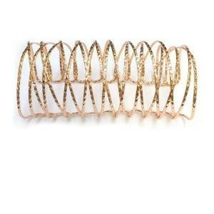 ROSE GOLD TEXTURED WOVEN WIRE CUFF BRACELET - Zabba Designs African Clothing Store