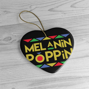 Melanin Poppin Yellow And Orange Ceramic Ornaments - Zabba Designs African Clothing Store