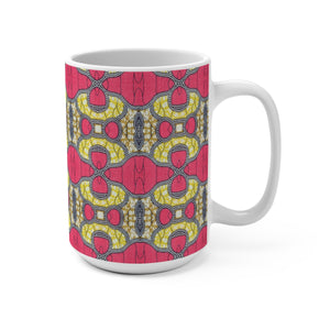 Pink African Print Designer's  Coffee Mug - Zabba Designs African Clothing Store