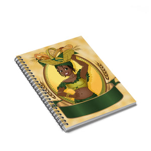 African Women Village Life Spiral Notebook - Ruled Line - Zabba Designs African Clothing Store