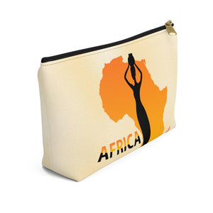 Map Of Africa Inspired Make up Pouch w T-bottom - Zabba Designs African Clothing Store