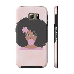 Jaz Pink Bubble Gum Afro Phone Case - Zabba Designs African Clothing Store