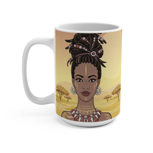Black Afro Queen Coffee Mug - Zabba Designs African Clothing Store