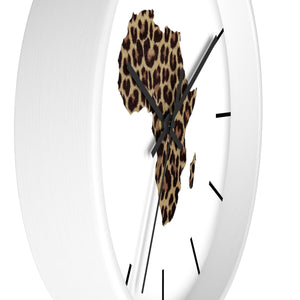 Animal Print Map Of Africa Wall clock - Zabba Designs African Clothing Store