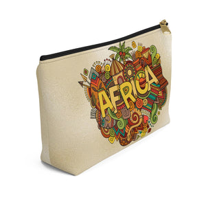 African Inspired Make up Pouch w T-bottom - Zabba Designs African Clothing Store