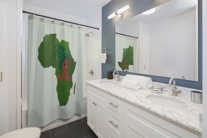 Green Mama Africa Shower Curtain - Zabba Designs African Clothing Store