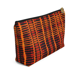 Kente Print Inspired Make up Pouch w T-bottom - Zabba Designs African Clothing Store