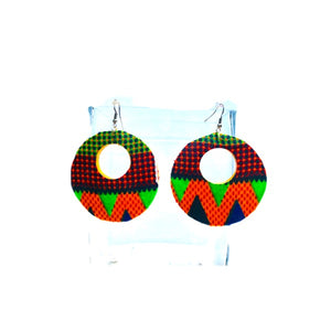 Coco African Handmade Wood Earrings - Zabba Designs African Clothing Store