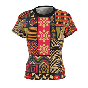 KEKE Women's African Print Polyester  Tee - Zabba Designs African Clothing Store