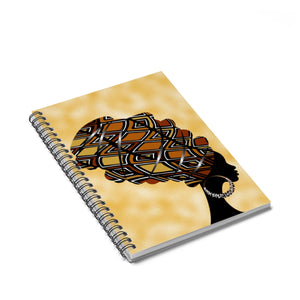 Mud Cloth  Headwrap Spiral Notebook - Ruled Line - Zabba Designs African Clothing Store