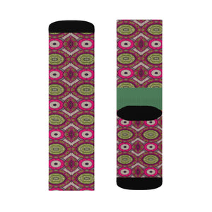 Missy Pink Unisex African Print Socks - Zabba Designs African Clothing Store