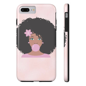 Jaz Pink Bubble Gum Afro Phone Case - Zabba Designs African Clothing Store