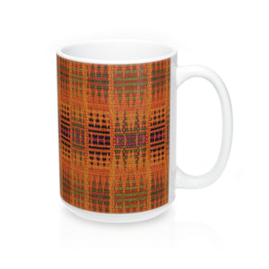 Orange Kente Print African Designer's  Coffee Mug - Zabba Designs African Clothing Store