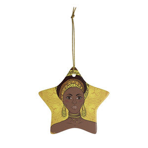 Yellow  Mama Africa Ceramic Ornaments - Zabba Designs African Clothing Store