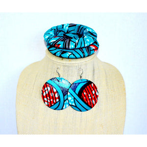 Blue Fashion Jewelry, Gift for her, Handmade Gift Set - Zabba Designs African Clothing Store