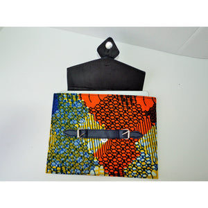 Blue And Orange African Print IPad Cover - Zabba Designs African Clothing Store