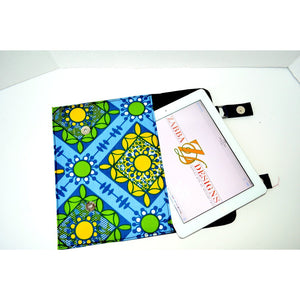 Kyya Blue African Inspired I Pad Case - Zabba Designs African Clothing Store