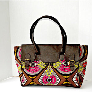 The Kru Women’s African Inspired Top Handle Tote Bag - Zabba Designs African Clothing Store
