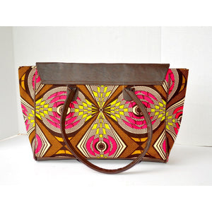 The Kru Women’s African Inspired Top Handle Tote Bag - Zabba Designs African Clothing Store