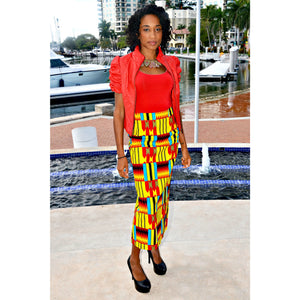 Ansu African Kente Skirt