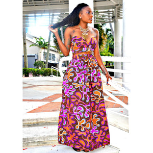 Cache African Print Maxi Set - Zabba Designs African Clothing Store