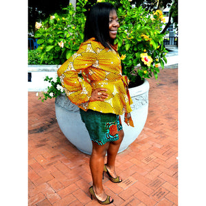 Waki African Print Shorts Set - Zabba Designs African Clothing Store