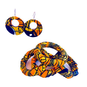 Memi African Print Earrings - Zabba Designs African Clothing Store