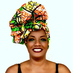 Rose African Print Head wrap - Zabba Designs African Clothing Store