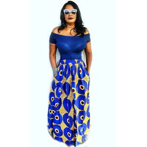BLOSSOM African Print Maxi Skirt - Zabba Designs African Clothing Store