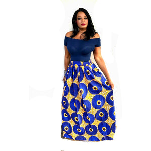 BLOSSOM African Print Maxi Skirt - Zabba Designs African Clothing Store
