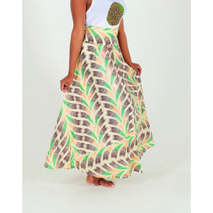 AZHAR  African Ankara Print Maxi Skirt - Zabba Designs African Clothing Store