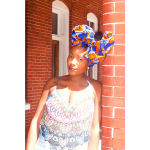 Amina African Print Head Scarves - Zabba Designs African Clothing Store