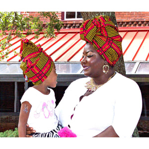 Imani Mommy And Me African HeadWrap - Zabba Designs African Clothing Store