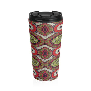 African Fashion Print Stainless Steel Travel Mug - Zabba Designs African Clothing Store