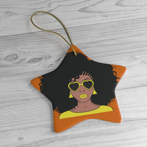 Venessa Yellow And Orange Ceramic Ornaments - Zabba Designs African Clothing Store