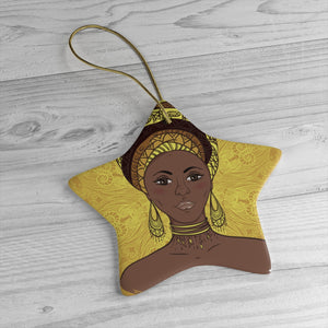 Yellow  Mama Africa Ceramic Ornaments - Zabba Designs African Clothing Store