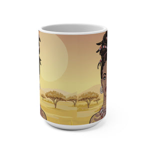 Black Afro Queen Coffee Mug - Zabba Designs African Clothing Store