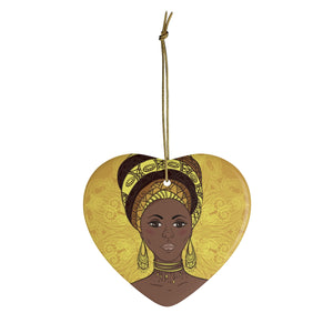 Yellow  Mama Africa Ceramic Ornaments - Zabba Designs African Clothing Store