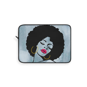 Melanin  Fro Chick Laptop Sleeve - Zabba Designs African Clothing Store