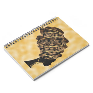 Queen Headwrap Spiral Notebook - Ruled Line - Zabba Designs African Clothing Store