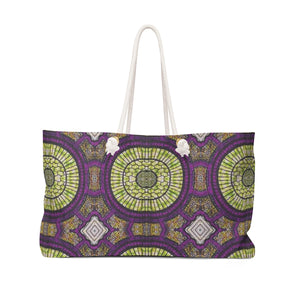 Purple Animal Print Weekender Bag - Zabba Designs African Clothing Store